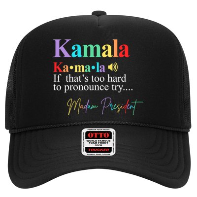 Kamala Harris Pronunciation Madam President Trucker Hat