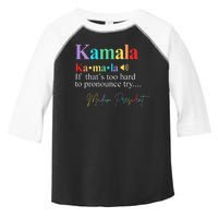 Kamala Harris Pronunciation Madam President Toddler Fine Jersey T-Shirt