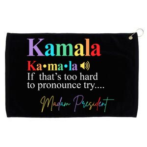 Kamala Harris Pronunciation Madam President Grommeted Golf Towel