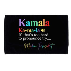 Kamala Harris Pronunciation Madam President Microfiber Hand Towel