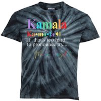 Kamala Harris Pronunciation Madam President Kids Tie-Dye T-Shirt