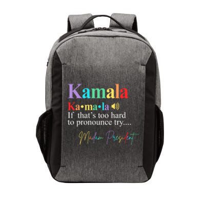 Kamala Harris Pronunciation Madam President Vector Backpack