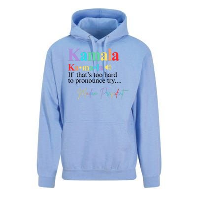 Kamala Harris Pronunciation Madam President Unisex Surf Hoodie