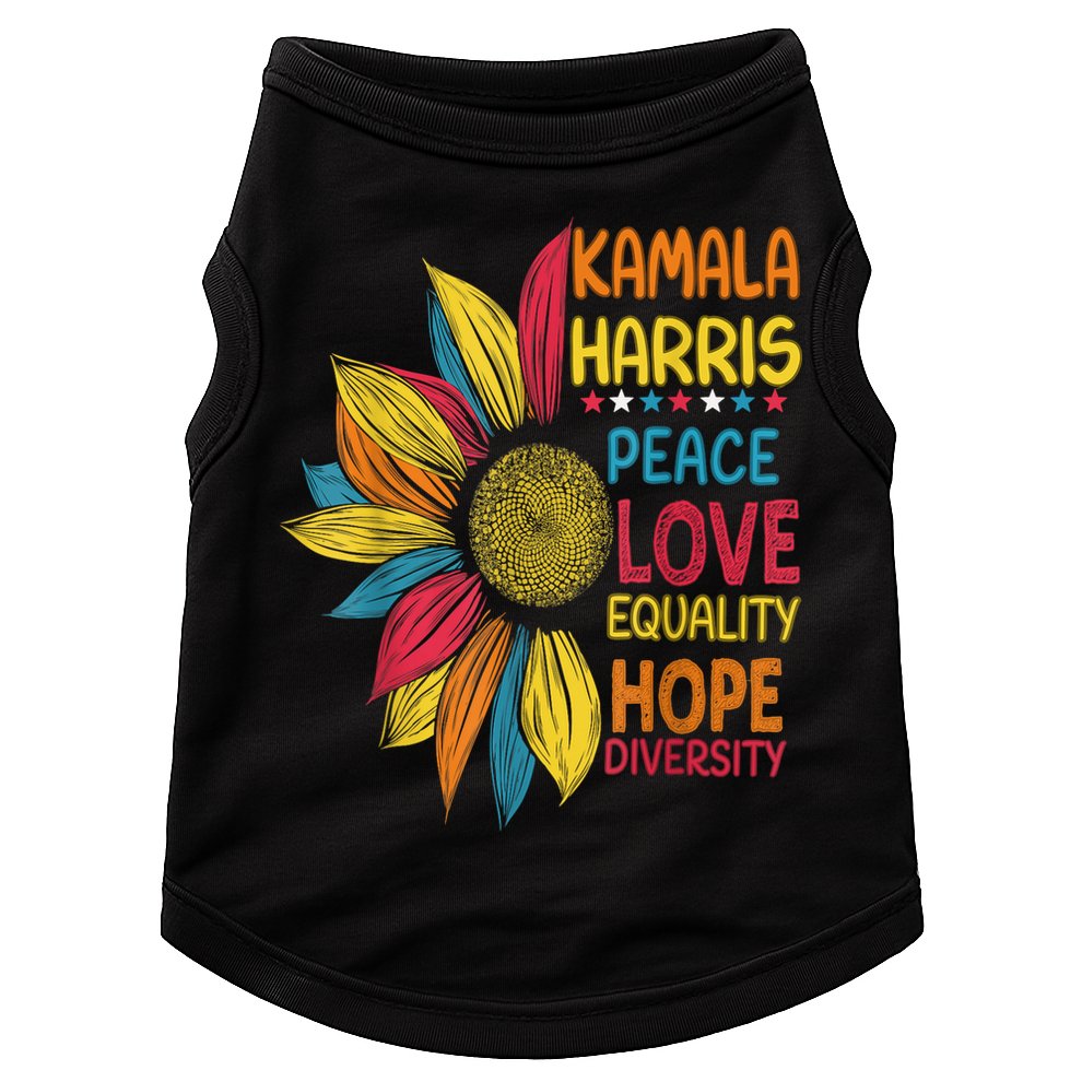 Kamala Harris Peace Love Equality Hope Diversity Doggie Tank