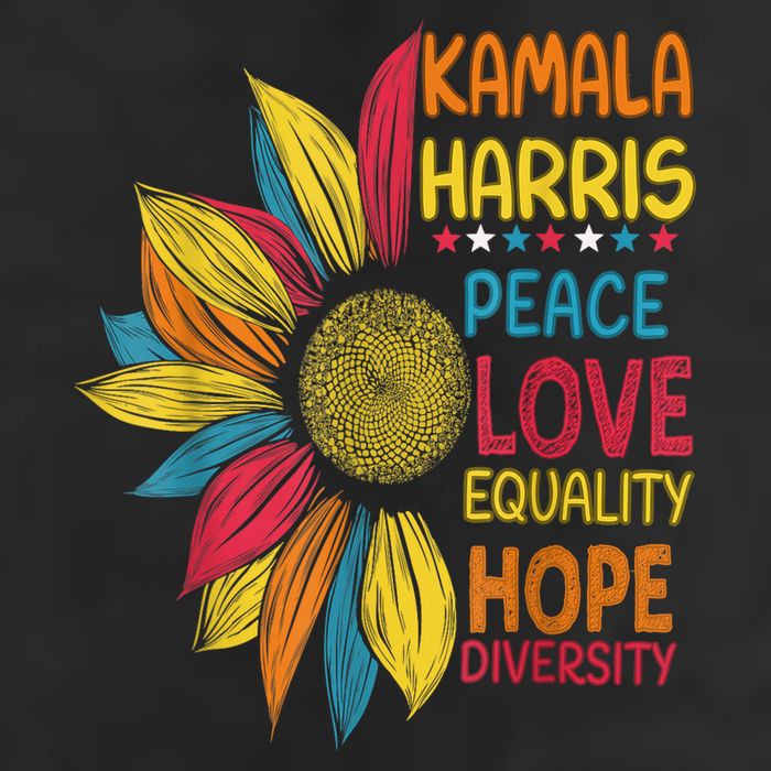 Kamala Harris Peace Love Equality Hope Diversity Beanie