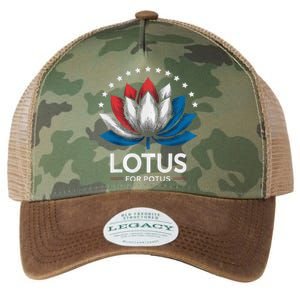 Kamala Harris President Campaign Lotus For Potus Legacy Tie Dye Trucker Hat