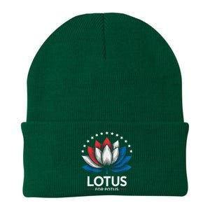 Kamala Harris President Campaign Lotus For Potus Knit Cap Winter Beanie