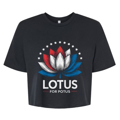 Kamala Harris President Campaign Lotus For Potus Bella+Canvas Jersey Crop Tee