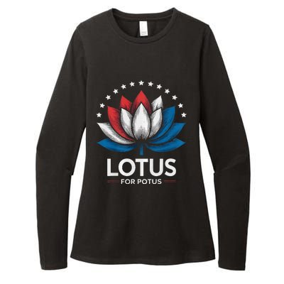 Kamala Harris President Campaign Lotus For Potus Womens CVC Long Sleeve Shirt