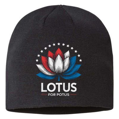 Kamala Harris President Campaign Lotus For Potus Sustainable Beanie