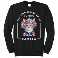 Kamala Harris Presiden 2024 Childless Cat Lady Madam Gift Sweatshirt