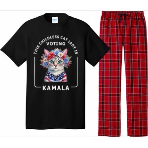 Kamala Harris Presiden 2024 Childless Cat Lady Madam Gift Pajama Set