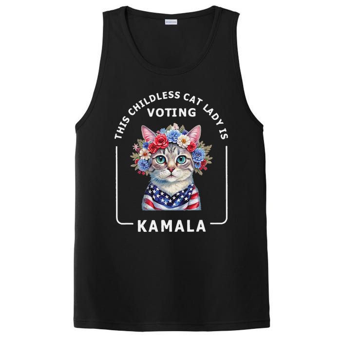 Kamala Harris Presiden 2024 Childless Cat Lady Madam Gift PosiCharge Competitor Tank