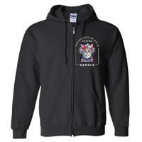 Kamala Harris Presiden 2024 Childless Cat Lady Madam Gift Full Zip Hoodie