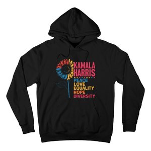 Kamala Harris Peace Love Equality Hope Diversity Hoodie