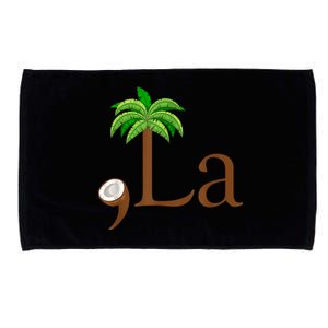 Kamala Harris President 2024 Coconut Palm Tree Comma + La Gift Microfiber Hand Towel