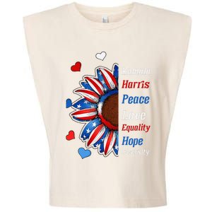 Kamala Harris Peace Love Equality Hope Diversity Garment-Dyed Women's Muscle Tee