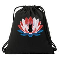 Kamala Harris President Campaign Lotus Childless Cat Lady Drawstring Bag