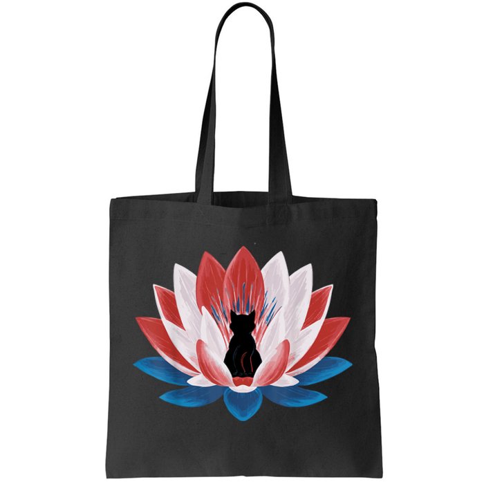 Kamala Harris President Campaign Lotus Childless Cat Lady Tote Bag