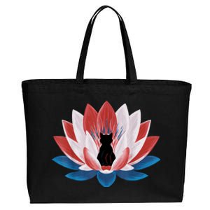 Kamala Harris President Campaign Lotus Childless Cat Lady Cotton Canvas Jumbo Tote