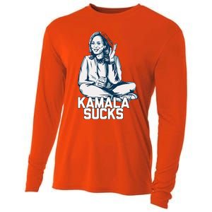 Kamala Harris President Election 2024 Trump Halloween Cooling Performance Long Sleeve Crew