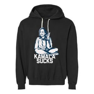 Kamala Harris President Election 2024 Trump Halloween Garment-Dyed Fleece Hoodie