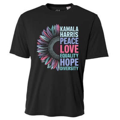 Kamala Harris Peace Love Equality Hope Diversity Cooling Performance Crew T-Shirt