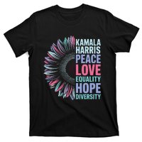 Kamala Harris Peace Love Equality Hope Diversity T-Shirt