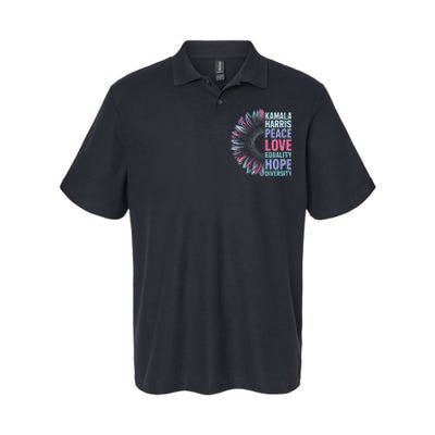 Kamala Harris Peace Love Equality Hope Diversity Softstyle Adult Sport Polo