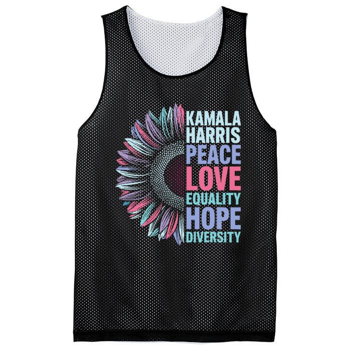 Kamala Harris Peace Love Equality Hope Diversity Mesh Reversible Basketball Jersey Tank