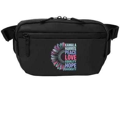 Kamala Harris Peace Love Equality Hope Diversity Crossbody Pack