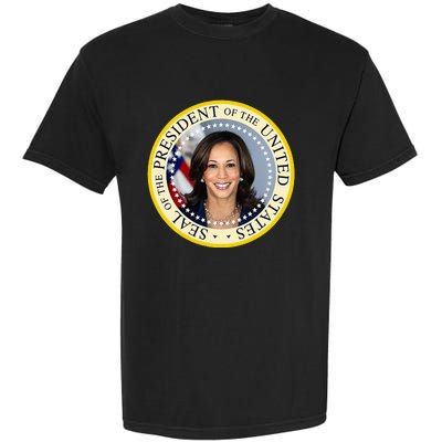 Kamala Harris Presidential Seal Portrait Garment-Dyed Heavyweight T-Shirt