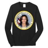 Kamala Harris Presidential Seal Portrait Long Sleeve Shirt