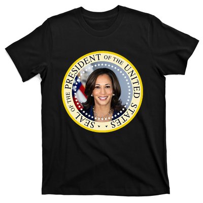 Kamala Harris Presidential Seal Portrait T-Shirt