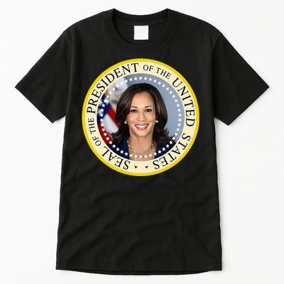 Kamala Harris Presidential Seal Portrait Tall T-Shirt