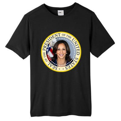 Kamala Harris Presidential Seal Portrait Tall Fusion ChromaSoft Performance T-Shirt