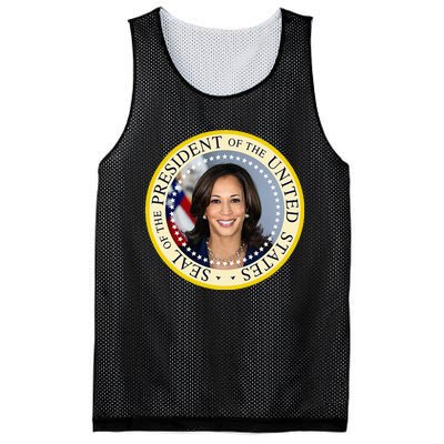 Kamala Harris Presidential Seal Portrait Mesh Reversible Basketball Jersey Tank