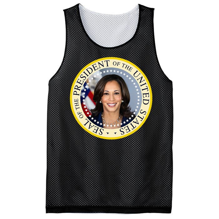 Kamala Harris Presidential Seal Portrait Mesh Reversible Basketball Jersey Tank