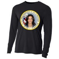 Kamala Harris Presidential Seal Portrait Cooling Performance Long Sleeve Crew