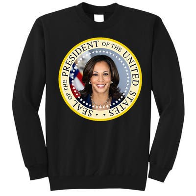 Kamala Harris Presidential Seal Portrait Tall Sweatshirt