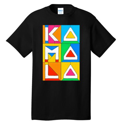 Kamala Harris Quilted Support For Harris 2024 Vote Kamala 24 Tall T-Shirt