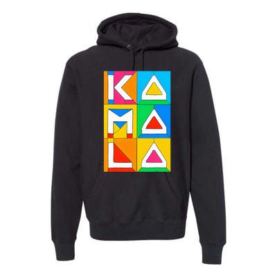 Kamala Harris Quilted Support For Harris 2024 Vote Kamala 24 Premium Hoodie