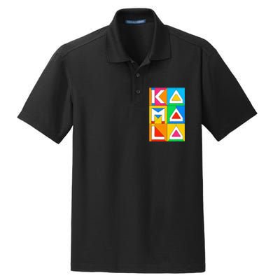 Kamala Harris Quilted Support For Harris 2024 Vote Kamala 24 Dry Zone Grid Polo