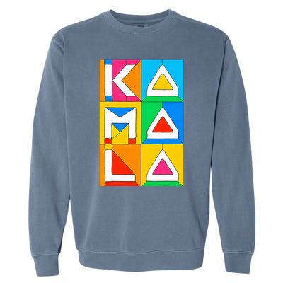 Kamala Harris Quilted Support For Harris 2024 Vote Kamala 24 Garment-Dyed Sweatshirt