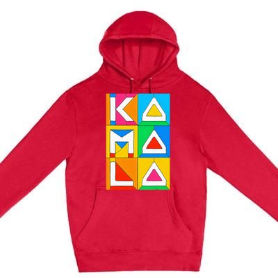 Kamala Harris Quilted Support For Harris 2024 Vote Kamala 24 Premium Pullover Hoodie