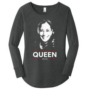 Kamala Harris Queen 2024 Women's Perfect Tri Tunic Long Sleeve Shirt