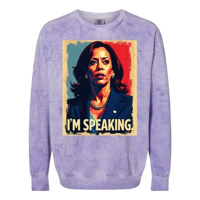 Kamala Harris Quote IM Speaking Colorblast Crewneck Sweatshirt