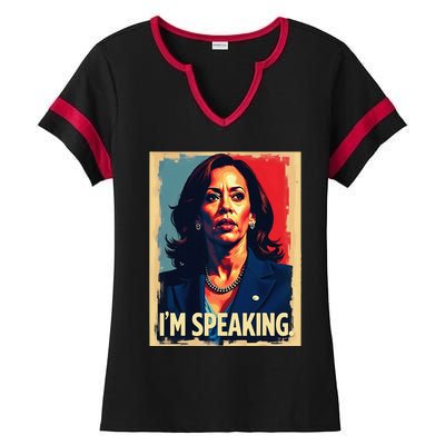 Kamala Harris Quote IM Speaking Ladies Halftime Notch Neck Tee