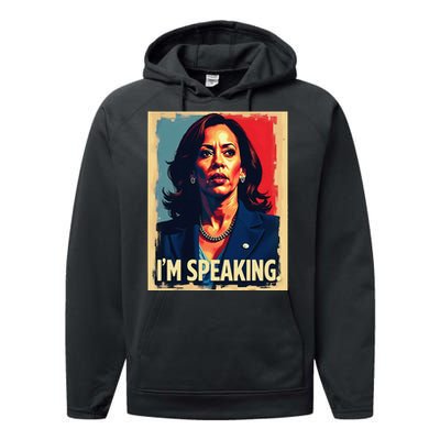 Kamala Harris Quote IM Speaking Performance Fleece Hoodie