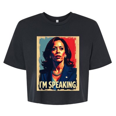 Kamala Harris Quote IM Speaking Bella+Canvas Jersey Crop Tee